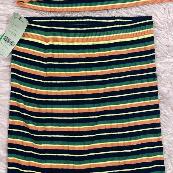 NWT Sweaty Betty Striped Resort Knitted Top Midi Skirt Set - Picture 10 of 12